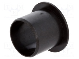 Bearing: sleeve bearing; with flange; Øout: 18mm; Øint: 16mm; black