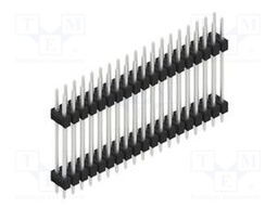 Connector: pin strips; pin header; male; PIN: 38; 2.54mm; THT; 2x19