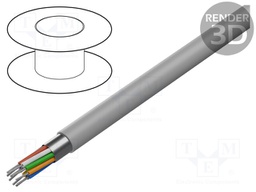 Wire; Pro-Tekt; 10x18AWG; Al foil; PVC; grey; 300V; 500m