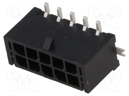 Socket; wire-board; male; MF30; 3mm; PIN: 10; SMT; on PCBs; 5A; tinned