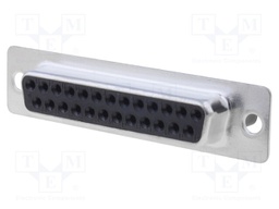 D-Sub; PIN: 25; plug; female; w/o contacts; for cable; 250V
