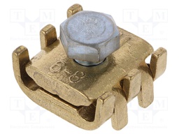 Brass; 25÷50mm2; none; screw terminal; for cable; straight; ways: 1