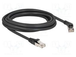 Patch cord; S/FTP; Cat: 6a; RJ45 plug,RJ45 right angled plug; 3m