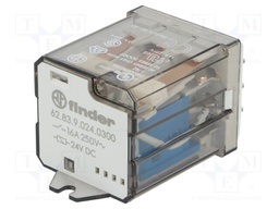 Relay: electromagnetic; 3PST-NO; 24VDC; 16A/250VAC; max.400VAC