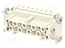 Connector: rectangular; female; Han E HMC; PIN: 16; size 16B; 500V