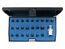 Kit: screwdriver bits; plastic container; Kit: screwdriver bits