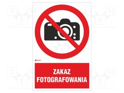 Safety sign; prohibitory; Mat: self-adhesive folie; W: 200mm