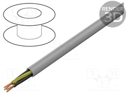 Wire: control cable; chainflex® CF130.UL; 4G4mm2; PVC; grey; Cu