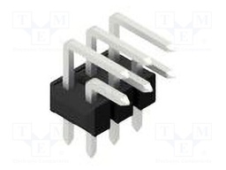 Connector: pin strips; pin header; male; PIN: 6; 2.54mm; THT; 2x3