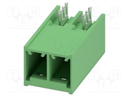 PCB headers, nominal cross section: 6 mm?, color: green, nom