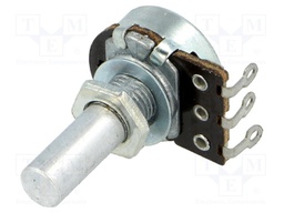 Potentiometer: shaft; single turn; 10kΩ; 100mW; ±20%; 6mm; carbon