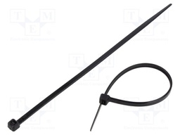 Cable tie; L: 150mm; W: 3.45mm; polyamide; black; 100pcs; -35÷85°C