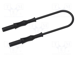 Test lead; 12A; banana plug 4mm,both sides; insulated; Len: 1m