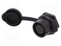 Socket; Connector: circular; size 20; 02; female; PIN: 9; for latch