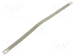 Braids; earthing tape; 16mm2; Ø1: 9mm; Ø2: 9mm; 120A; L: 400mm