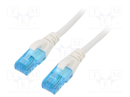 Patch cord; U/UTP; 5e; stranded; Cu; PVC; white; 1m