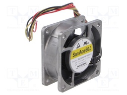 Fan: DC; axial; 24VDC; 60x60x25mm; 46.8m3/h; 35dBA; ball bearing