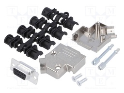 D-Sub; PIN: 9; plug; female; stamped and formed contacts