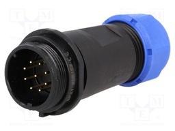 Plug; male; SP21; PIN: 9; IP68; 7÷12mm; soldering; for cable; 500V