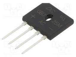 Bridge rectifier: single-phase; Urmax: 1kV; If: 25A; Ifsm: 350A