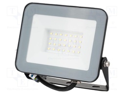 Lamp: LED flood light; 30W; 230VAC; white cold; 115°; 6500K; 25000h