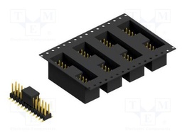 Connector: pin strips; pin header; male; PIN: 24; 2.54mm; SMT; 2x12