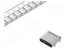 Socket; USB C; on PCBs; SMT; PIN: 24; angled 90°; USB 3.1