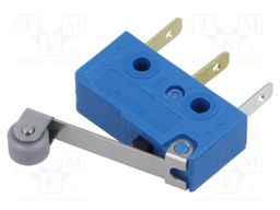 Microswitch SNAP ACTION; 6A/250VAC; with lever (with roller)