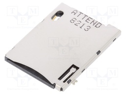 Connector: for cards; SIM; push-push; SMD; gold-plated; PIN: 8; 250V
