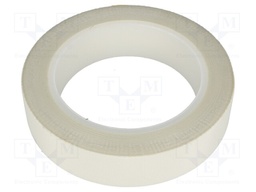 Tape: insulation; W: 25mm; L: 33m; D: 0.18mm; white; silicone; 5%; 3kV