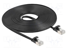 Patch cord; U/FTP; Cat: 6a; RJ45 plug,both sides; 7.5m; PVC; black