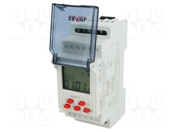 Programmable time switch; Range: 24h / 7days; SPDT; 230VAC; DIN