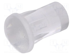 Fiber for LED; Ø5mm; L: 7.3mm; round; Front: convex; straight