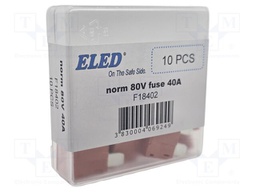 Fuse: fuse; 40A; 80VDC; automotive; 19mm; 19x5.1x20mm