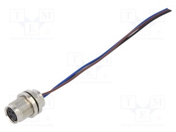 Connector: M8; female; PIN: 3; straight; for panel mounting; socket