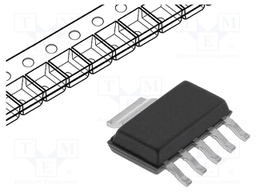 IC: voltage regulator; LDO,fixed; 3.3V; 1A; SOT223-6; SMD; ±3%; Ch: 1