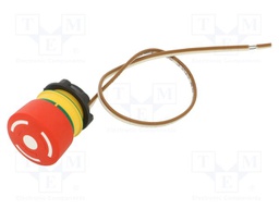 Switch: emergency stop; Stabl.pos: 2; NC; 5A/250VAC; 5A/24VDC; 22mm