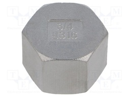 Hexagonal,female; max.10.5bar; 1.4408 stainless steel; G316
