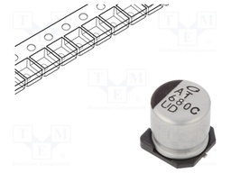 ALUMINUM ELECTROLYTIC CAPACITOR 680UF 16V 20%, SMD