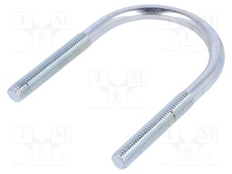 U-bolt; B; steel; zinc; Thread len: 70mm; Int.width: 77mm; H: 138mm
