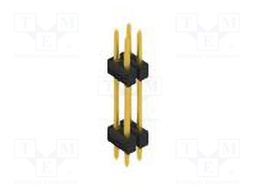 Connector: pin strips; pin header; male; PIN: 4; 2.54mm; THT; 2x2