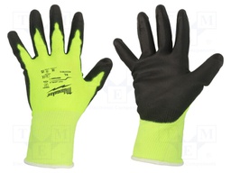 Protective gloves; Size: 9,L; Resistance to: cutting; warning