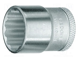 Socket; 12-angles,socket spanner; 11mm; 3/8"; Plating: chromium