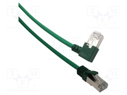 Patch cord; F/UTP; Cat: 6; RJ45 plug,RJ45 left angled plug; Cu