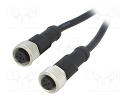 Cable: for sensors/automation; PIN: 5; M12-M12; 1m; plug; plug; 60V