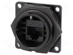 Socket; RJ45; DC; PIN: 8; Cat: 5e; Layout: 8p8c; Locking: bayonet; IDC