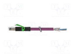 Patch cord; wires,RJ45 plug; 5e; stranded; Cu; PUR; violet; 5m; IP20