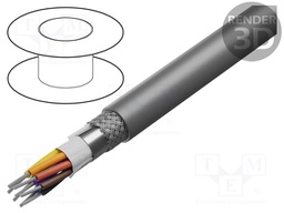 Wire; EcoCable Mini; 8x24AWG; MPPE; dark grey; 300V; 305m; 1000ft