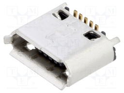 Socket; USB B micro; SMT; PIN: 5; vertical; USB 2.0; 1.8A