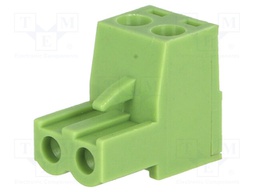 Pluggable terminal block; 5mm; ways: 2; straight; plug; female